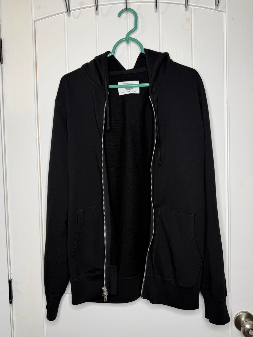 Reigning Champs Black Lightweight Terry Slim Zip Hoodie - Vault × 1 Size Medium
